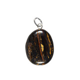 Tijgerijzer hanger met zilveren oogje