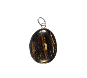 Tijgerijzer hanger met zilveren oogje Tijgerijzer hanger met zilveren oogje