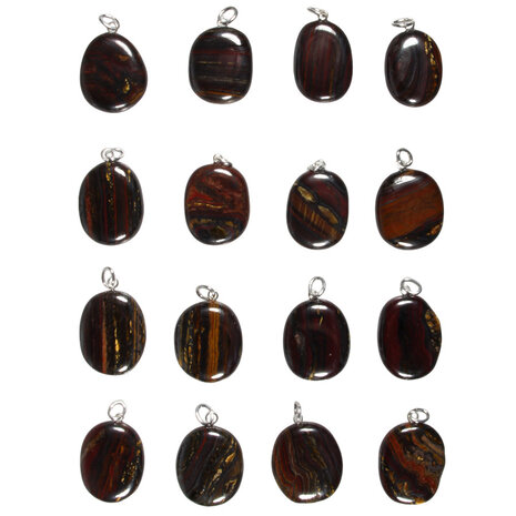 Tijgerijzer hanger met zilveren oogje Tijgerijzer hanger met zilveren oogje