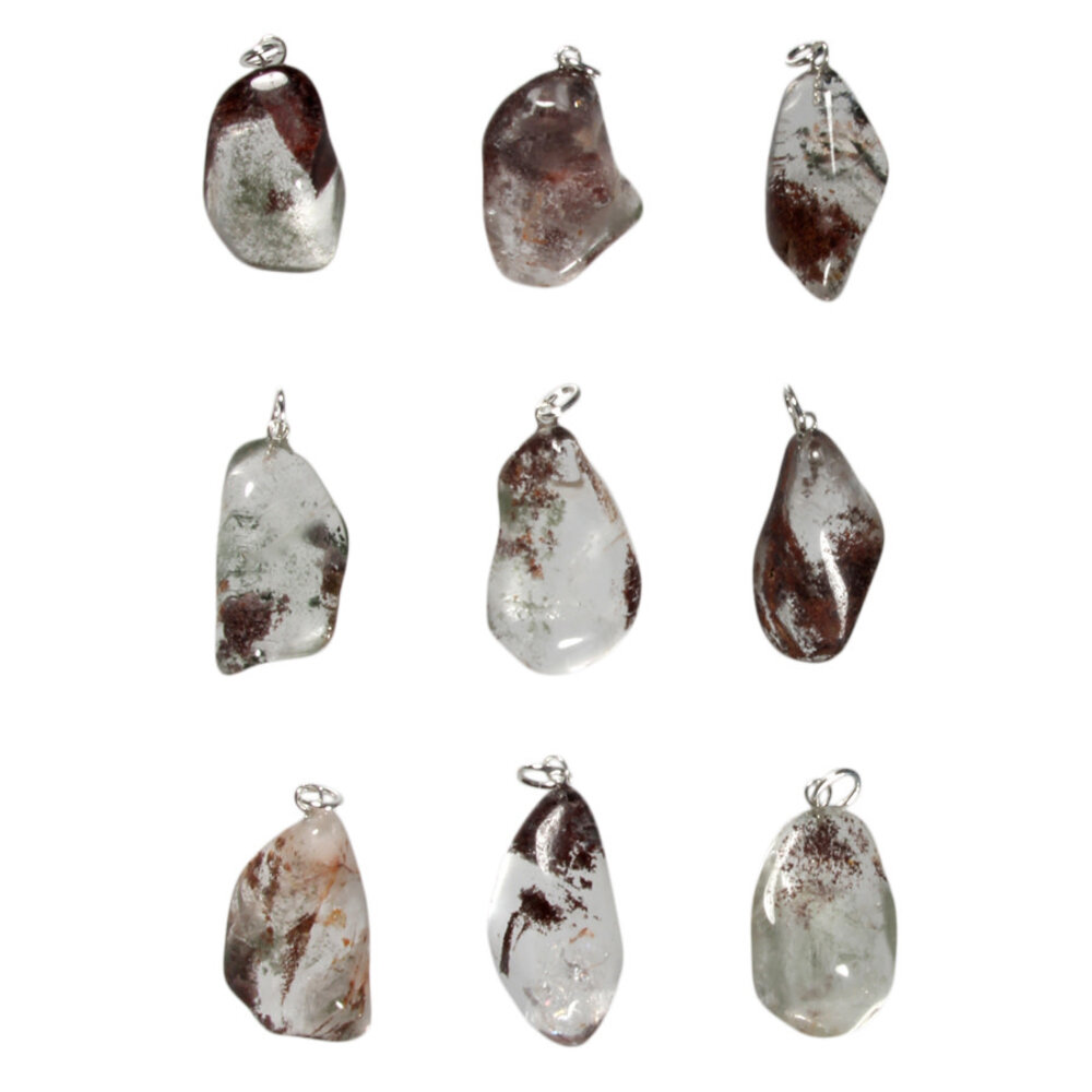 Sjamaankwarts hanger met zilveren oogje Sjamaankwarts hanger met zilveren oogje