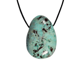 Chrysocolla (turquoise) hanger doorboord Chrysocolla (turquoise) hanger doorboord