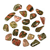 Unakiet steen getrommeld 5 - 10 gram Unakiet steen getrommeld 5 - 10 gram