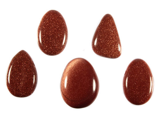 Goudsteen (rood) hanger doorboord Goudsteen (rood) hanger doorboord