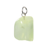 Prehniet (geel) hanger met zilveren oogje Prehniet (geel) hanger met zilveren oogje