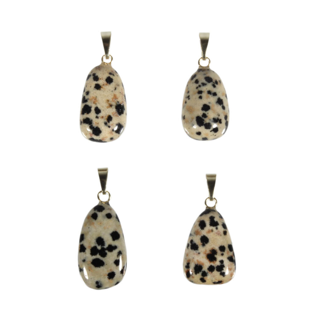Jaspis (dalmatiër) hanger met 14k gouden oogje Jaspis (dalmatiër) hanger met 14k gouden oogje