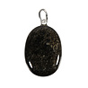 Goud obsidiaan ovaal met zilveren oogje Goud obsidiaan ovaal met zilveren oogje