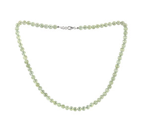 Prehniet ketting 6 mm kralen Prehniet ketting 6 mm kralen