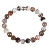 Agaat (Botswana) armband 18 cm | 8 mm kralen Agaat (Botswana) armband 18 cm | 8 mm kralen