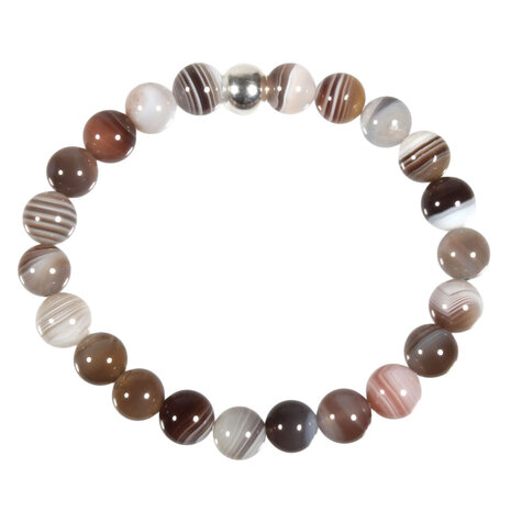 Agaat (Botswana) armband 18 cm | 8 mm kralen