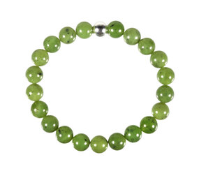Jade (Canadees) (serpentijn) armband 18 cm | 8 mm kralen Jade (Canadees) (serpentijn) armband 18 cm | 8 mm kralen