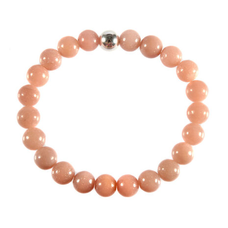 Opaal (Andes) roze armband 18 cm | 8 mm kralen