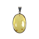 Zilveren hanger barnsteen | ovaal 3,1 x 2,1 cm Zilveren hanger barnsteen | ovaal 3,1 x 2,1 cm