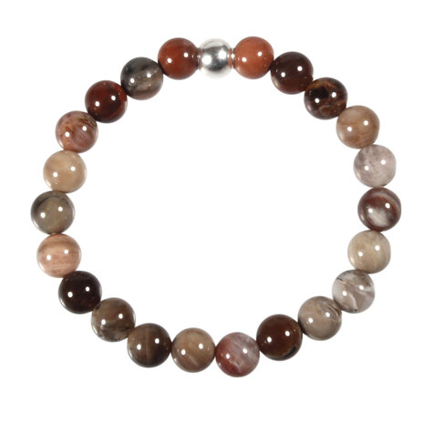 Versteend hout armband 20 cm | 8 mm kralen Versteend hout armband 20 cm | 8 mm kralen