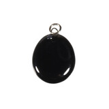 Obsidiaan (zwart) hanger ovaal Obsidiaan (zwart) hanger ovaal