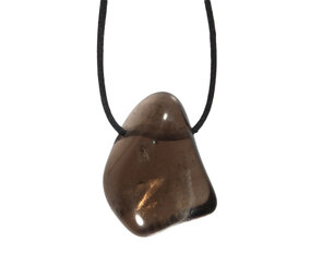 Rookkwarts (Morion) hanger doorboord Rookkwarts (Morion) hanger doorboord