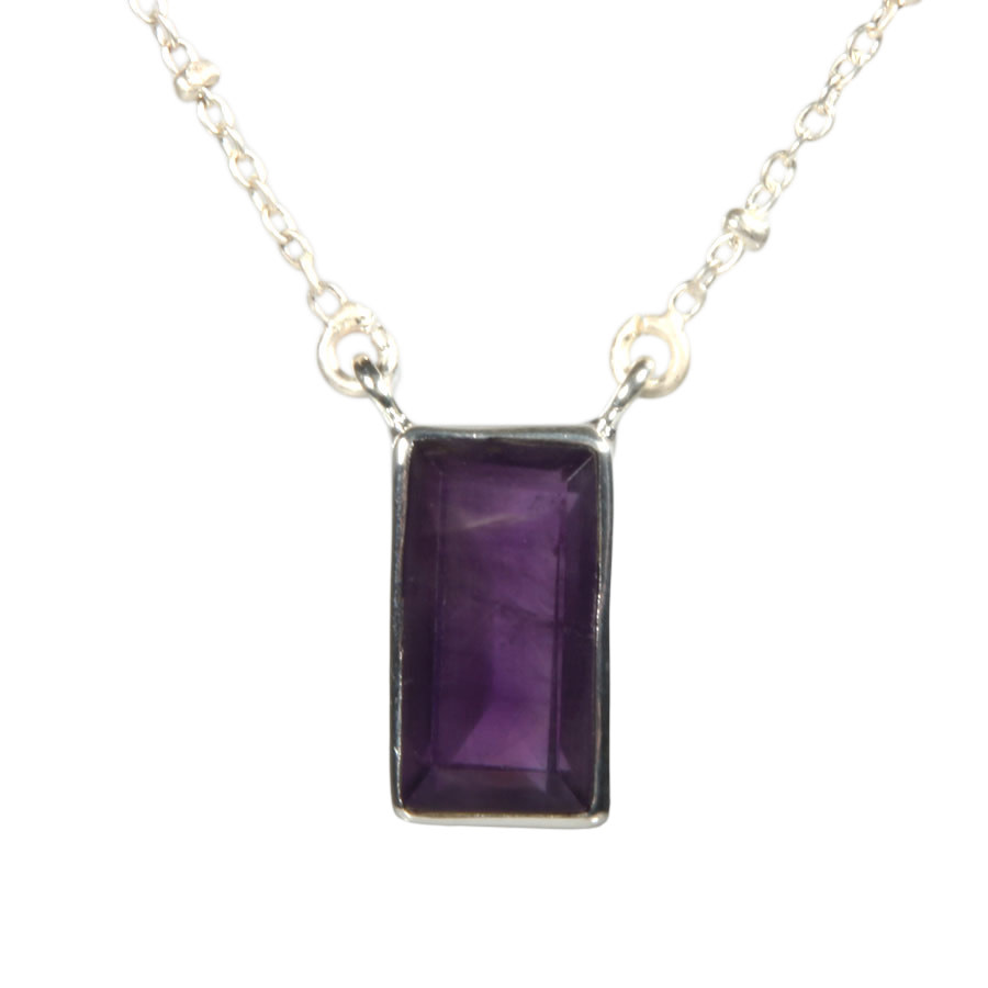 Ketting met Amethist hanger 925 zilver – NOVA LUA