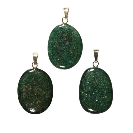 Fuchsiet hanger met 14k gouden oogje