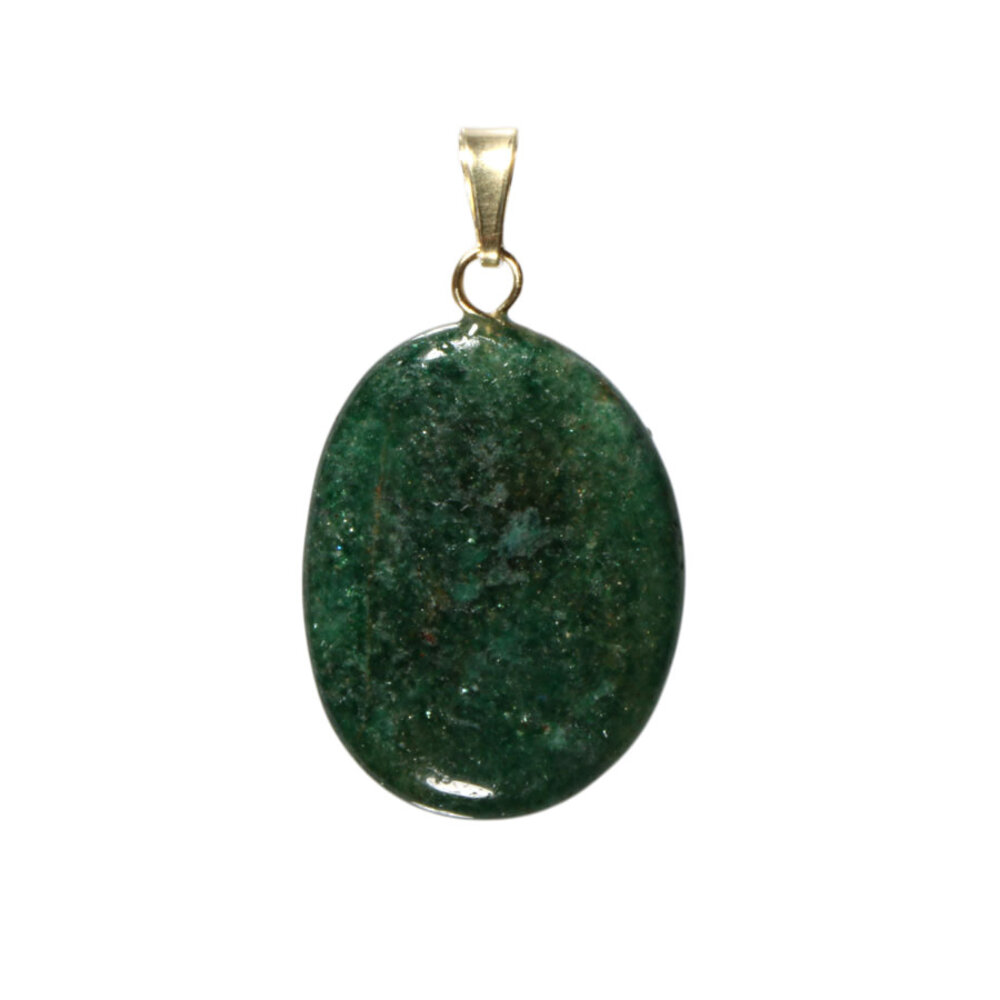 Fuchsiet hanger met 14k gouden oogje