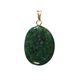 Fuchsiet hanger met 14k gouden oogje