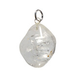 Topaas (wit) hanger met zilveren oogje Topaas (wit) hanger met zilveren oogje