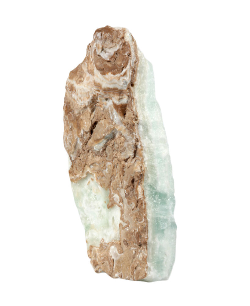 Calciet (Caribbean blue) ruw 23 x 12,5 x 4 cm | 2251 gram Calciet (Caribbean blue) ruw 23 x 12,5 x 4 cm | 2251 gram