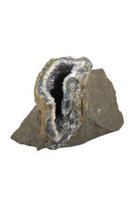 Amethist geode in basalt ruw 16 x 13 x 11,5 cm | 2315 gram
