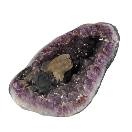 Amethist geode met calciet kristallen 33 x 23 x 23 cm | 10660 gram