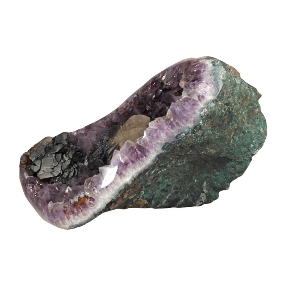 Amethist geode met calciet kristallen 33 x 23 x 23 cm | 10660 gram