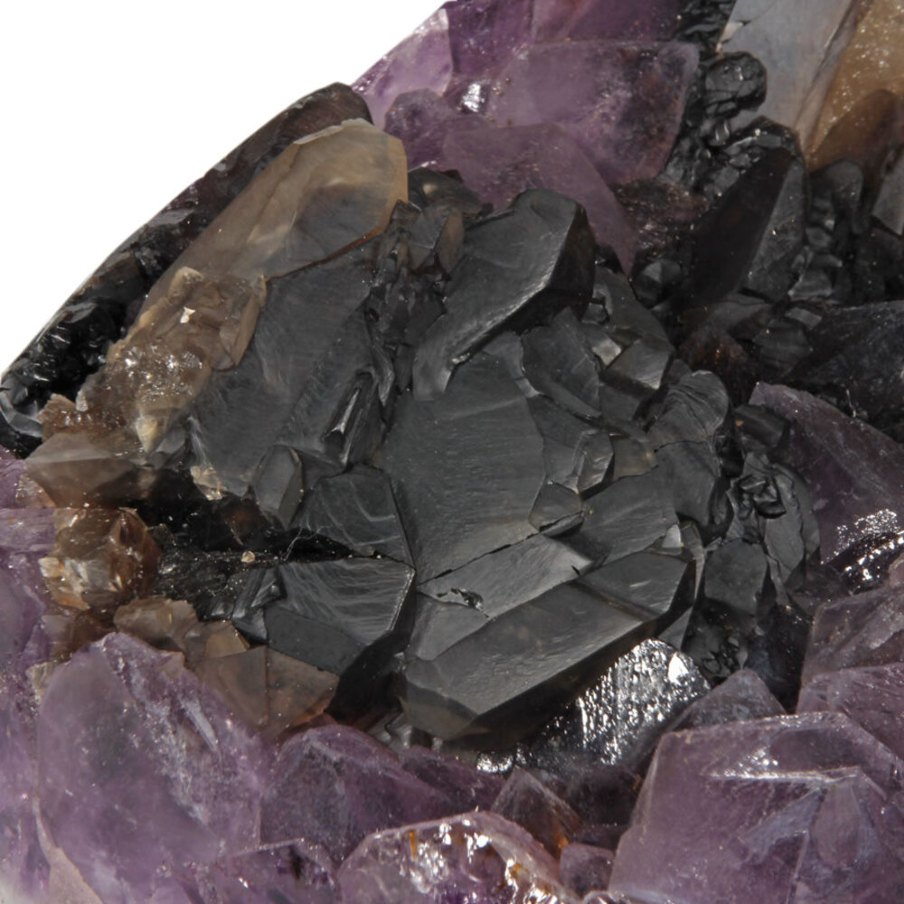 Amethist geode met calciet kristallen 33 x 23 x 23 cm | 10660 gram