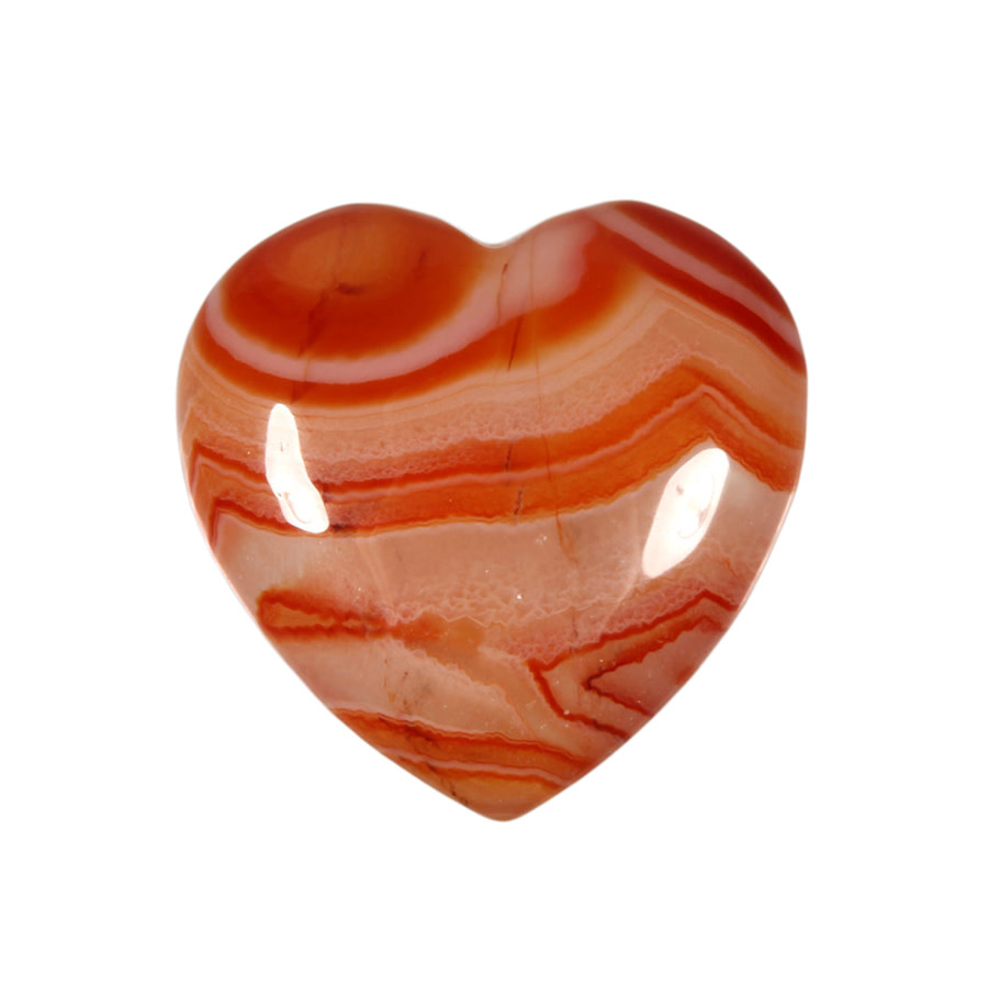 Carneool edelsteen hart 3 cm