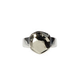 Zilveren ring pyriet maat 18 1/2 | ruw 1,2 x 1,1 cm Zilveren ring pyriet maat 18 1/2 | ruw 1,2 x 1,1 cm