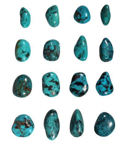 Turkoois hanger doorboord Turkoois hanger doorboord