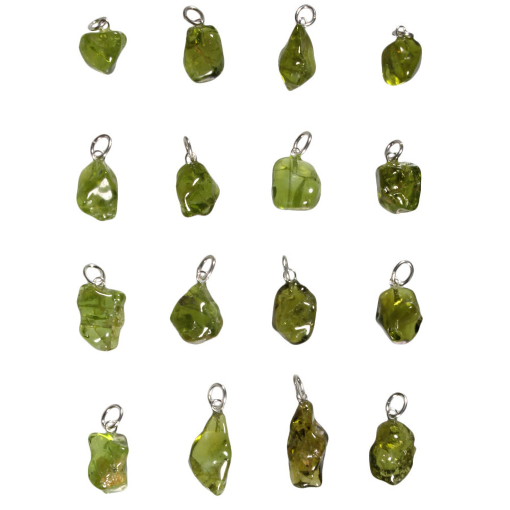 Peridoot hanger A-kwaliteit met zilveren oogje