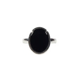 Zilveren ring onyx maat 19 3/4 | ovaal 1,6 x 1,2 cm Zilveren ring onyx maat 19 3/4 | ovaal 1,6 x 1,2 cm