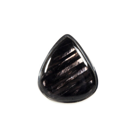 Zilveren ring hyperstheen maat 17 1/4 | druppel 2,2 x 1,9 cm