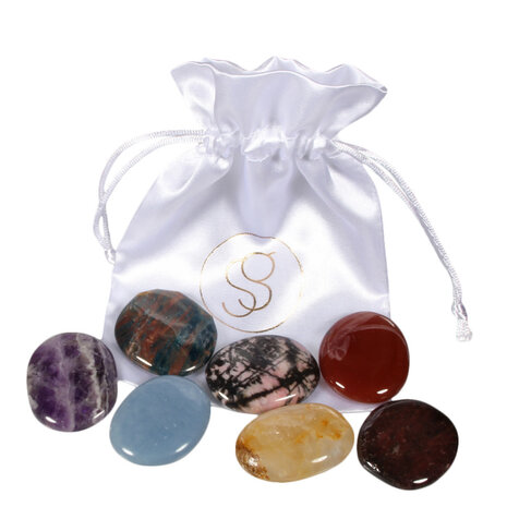 Chakra stenen set activerend Chakra stenen set activerend