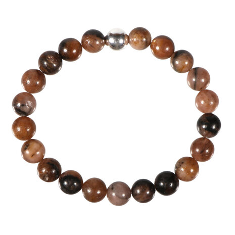 Chiastoliet of kruissteen armband 18 cm | 8 mm kralen