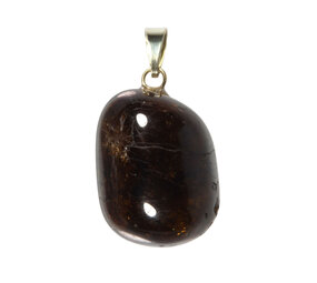 Toermalijn (bruin) hanger met 14k gouden oogje Toermalijn (bruin) hanger met 14k gouden oogje