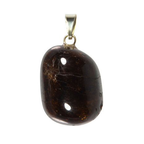 Toermalijn (bruin) hanger met 14k gouden oogje Toermalijn (bruin) hanger met 14k gouden oogje
