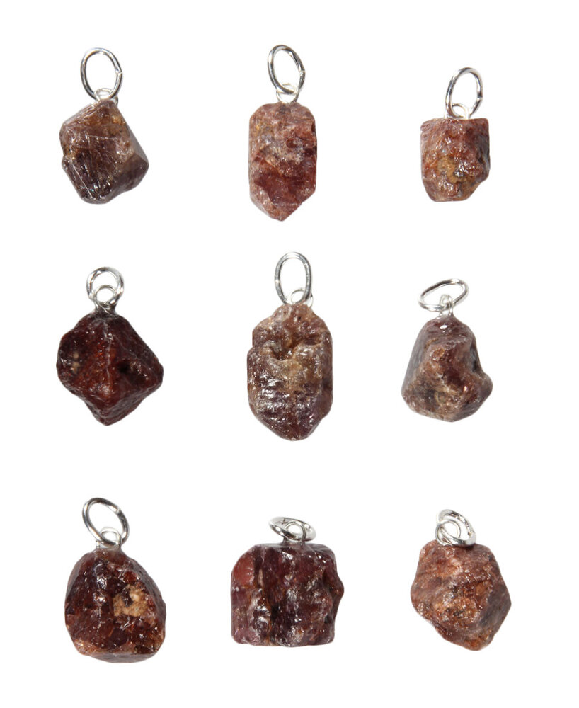 Hyacinth (zirkoon) hanger kristal met zilveren oogje Hyacinth (zirkoon) hanger kristal met zilveren oogje