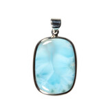 Zilveren hanger larimar | rechthoek 3 x 2,2 cm Zilveren hanger larimar | rechthoek 3 x 2,2 cm