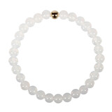 Agaat (wit) armband met 14k gouden kraal | 6 mm Agaat (wit) armband met 14k gouden kraal | 6 mm