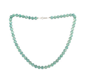 Fluoriet (groen/blauw) ketting 8 mm kralen Fluoriet (groen/blauw) ketting 8 mm kralen