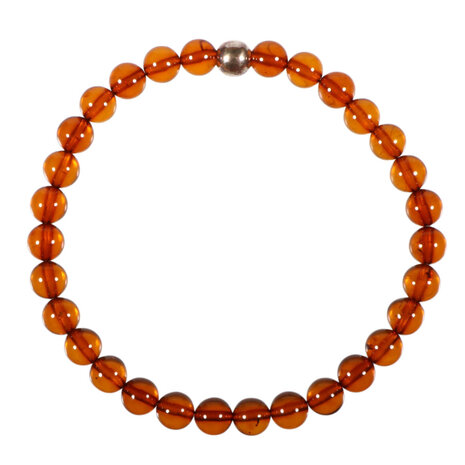 Barnsteen (cognac) armband 18 cm | 6 mm kralen Barnsteen (cognac) armband 18 cm | 6 mm kralen