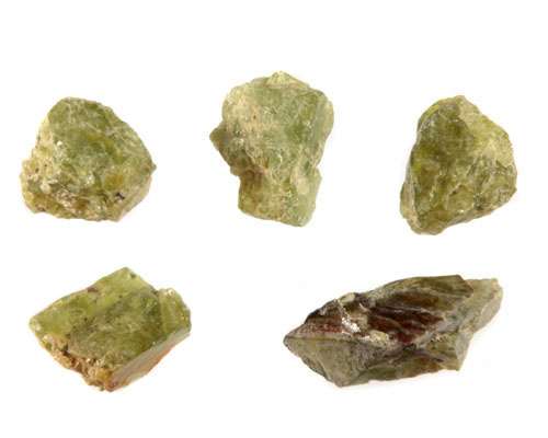 Peridoot kristal 1 - 2 gram