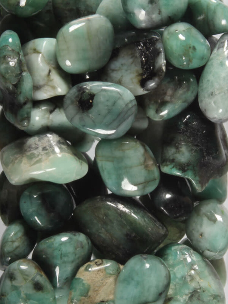 Smaragd steen getrommeld 1 - 2 gram