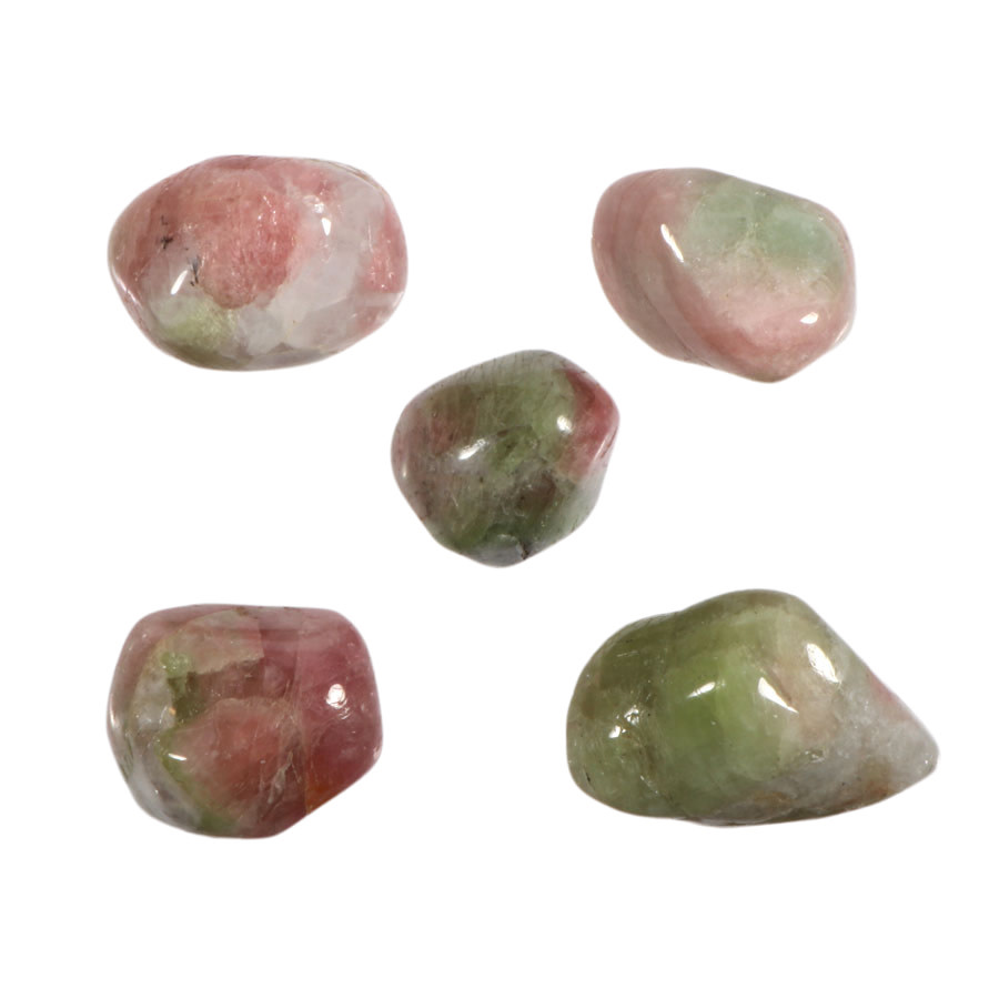 Toermalijn (roze met groen) steen getrommeld 5 - 10 gram