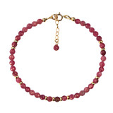 Toermalijn (roze) gold filled armband | 4 mm facet Toermalijn (roze) gold filled armband | 4 mm facet