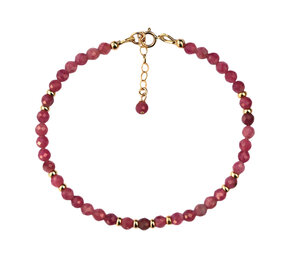 Toermalijn (roze) gold filled armband | 4 mm facet Toermalijn (roze) gold filled armband | 4 mm facet