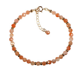 Zonnesteen gold filled armband | 4 mm facet Zonnesteen gold filled armband | 4 mm facet